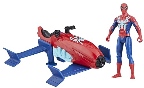 Marvel Spider-Man, Epic Hero Series Web Splashers, Coffret Spider-Man Hydro-Jet, Figurine avec véhicule