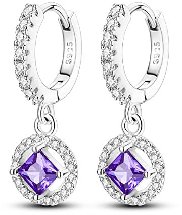 Parmuz Drop/Dangle Ohrringe für Frauen 925 Sterling Silver ohrringe hängend modern boho Leichtes Statement Boho Evil Eye Star Moon Liebe Huggie Ohrringe Schmuck Geschenk