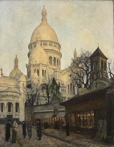 EfeMir Impression Photo Affiches et Estampes Célèbre Sacré Coeur Montmartre Paris Hans Heyerdahl pour la décoration de bureau 60x90cm