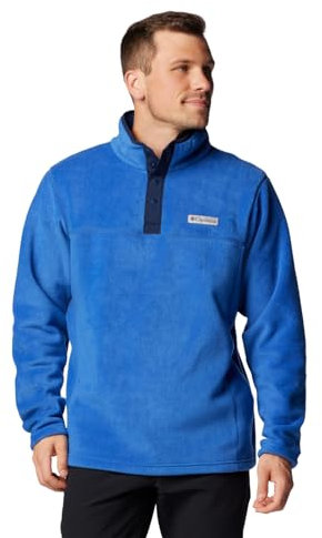 Columbia Steens Mountain Half Snap Pullover Jacke für Herren, Mountain Blue/Collegiate Navy, L