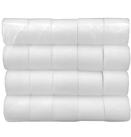 WanderGo Abstandshalter für Ösenvorhänge, 4,8 cm Länge, dicke Schaumstoff-Abstandshalter, perfekte Falten für Stangen bis 30 mm, 20 Stück