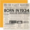 Geburtstagskarte zum 90. Geburtstag für Männer und Frauen, Zeitung Born In 4,912.4 cm Zeitung – Happy 90 Birthday Card für Großvater, Oma, Oma, Vintage-Retro-Stil, Back in 1934, 145 mm x 145 mm, 90.