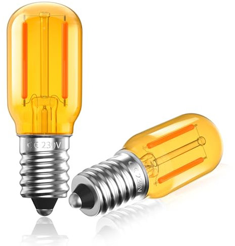 CucuGo Ampoule LED 1W E14 Blanc Chaud 2000K,Vintage Ampoule Petit Culot à Vis T22,Mini Ampoule à Filament LED E14 Couleur Faible Luminosité,Non Dimmable,Equivalent 10W,70 Lumens