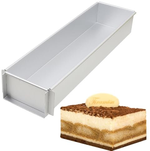 Molde Para Tartas Para Hornear - Molde Para Tartas De Helado, Molde Para Tartas De Aleación De Aluminio Antiadherente | Molde Rectangular Para Tartas De Aleación De Aluminio De 15,74 X 3,93 X 2,36 Pul