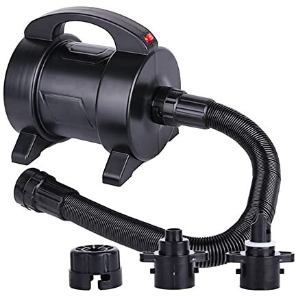 Kavolet 1600W Elektrische Pumpe, Tragbare Luftmatratze Pumpe Schnelles Aufblasen Elektrische Luftpumpe Inflator Deflator mit 2 Düsen für Schlauchboot, Surfbrett, Stand-Up-Paddle-Board, Luftmatratze