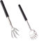 PLABBDPL Rascador de Espalda, 2 Rascadores de Espalda, Mango Telescópico Extensible, Mano de Esqueleto de Acero Inoxidable, Masajeador de Espalda, Masajeador Corporal, Rascador de Cabeza, C