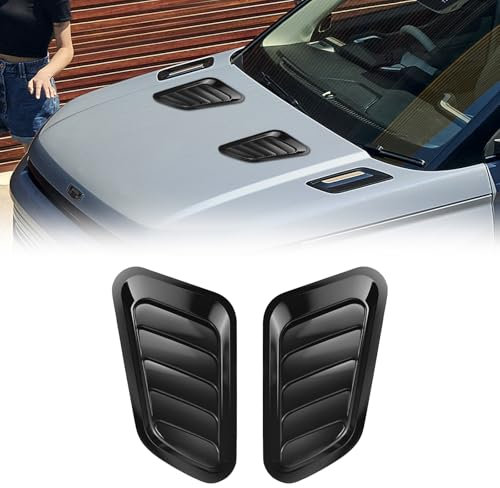 GUOYOU Accessori Auto Tuning,2 Pezzi Tuning Auto Universale Presa D'Aria Dell'Auto Nero Decorazione Della Presa D'Aria Adesivo,per Cofano del Flusso D'Aria Gm in Fibra di Carbonio