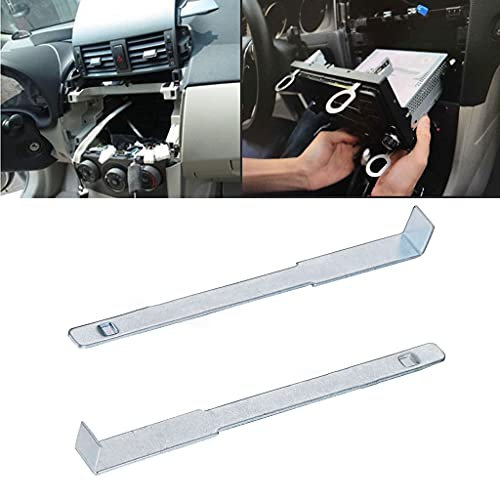 TIANQUXNGI 1 paio di strumenti di rimozione radio in metallo per auto, chiavi di rilascio, accessori per estrazione