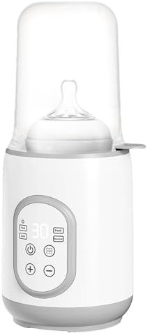 Salyeeluly Travel Baby Bottle Warmer Steriliser | Quick Baby Food & Milk Warmer, Smart Temperature Control, Automatic Shut-Off, Grey, Stainless Steel + PP, 150W
