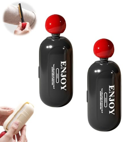 Enjoy Lint Roller, Enjoy Sticky Roller, 2 In1 Washable Enjoy Sticky Lint Roller, Enjoy Lint Roller Reusable for Clothes, Furniture, Dog & Cat Hair (2*Black)