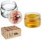 KADAX Lot de 50 petits pots à confiture avec couvercles hermétiques - 250 ml - Idéaux comme cadeau - Motif nid d'abeille