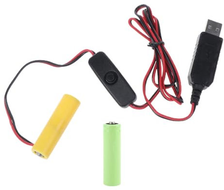 NOLOWY LR6 AA Battery Eliminators 2M USB Power Supply Cable Replace 2 1.5V Batteries Battery Cable For LED Light