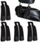 SHBAOCH 4PCS Car Seat Back Hooks, Leather Car Seat Organiser Hooks, Multifunctional Hanger Storage Organizer for Food Bags Umbrellas Handbags (Black)