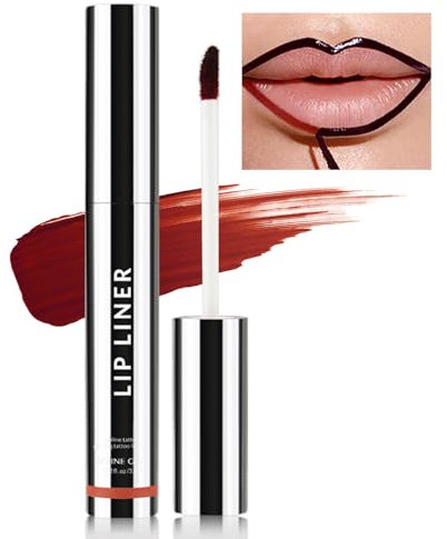 Erinde Peel off Lip Liner Stain, Long Lasting Lip Stain Peel off, Women Waterproof Matte Lipstick, Transfer Proof Lip Tint Peel off, Highly Pigmented Color Lipliner #003