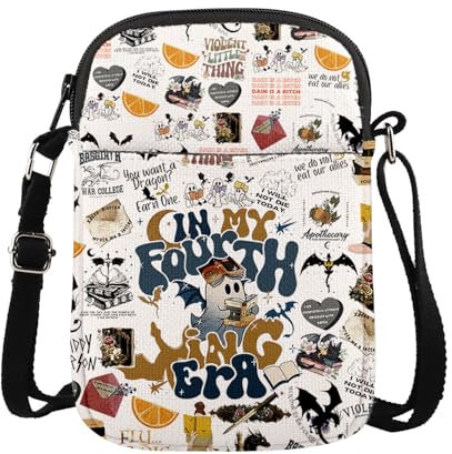 MAOFAED Iron Flame Gift, Basgiath War College Crossbody Bag, Bookish Merchandise, Fantasy Reader Gift, Book Lover Gift, Four Wing Eracb