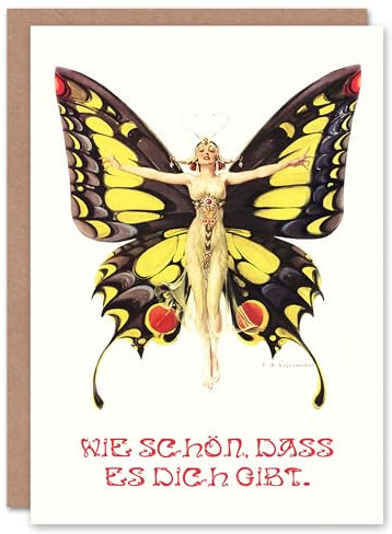 Artery8 Lustige Geburtstagskarte Wie Schön Dass Es Dich Gibt Schmetterling Tänzerin