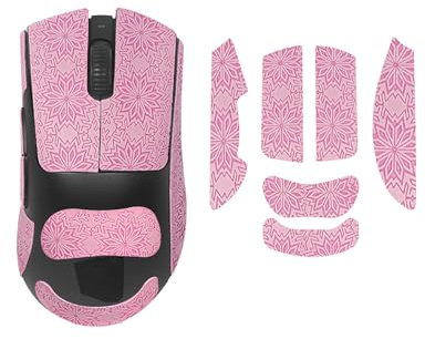Nastro antiscivolo per mouse compatibile con Razer Viper V3 Pro, adesivo antiscivolo per mouse per Razer Viper V3 Pro, copertura completa, assorbe il sudore, vestibilità precisa, piedi durevoli (rosa)