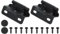 PATIKIL Self-Closing Cabinet Hinges Semi-Overlay 1/2 Inch, 2 Pcs Semi Concealed Flush Face Mount Cabinet Hinge with Screws for Kitchen Bathroom Furniture Cabinet Door, Black