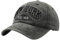 Generisch Casquette de baseball 2025 en denim lavé de style vintage avec lettres brodées, unisexe, style New York, Noir , taille unique