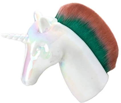 VALICLUD Kosmetikpinsel Einhornform Puder Foundation Pinsel Kunststoffgriff Weiß Damen Mädchen Geschenk Make up Alltag Professionell
