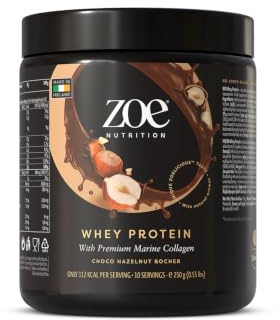 zoe Nutrition, Whey Collagen (250 g, Choco Hazelnut Rocher)