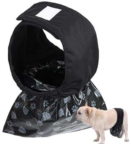 Dog Nappies, Reusable, Medium, Adjustable Training Pads with Replacement Bin Liners for Puppies, Indoor, Outdoor, Walk, Travel, Home, Car, Picnic