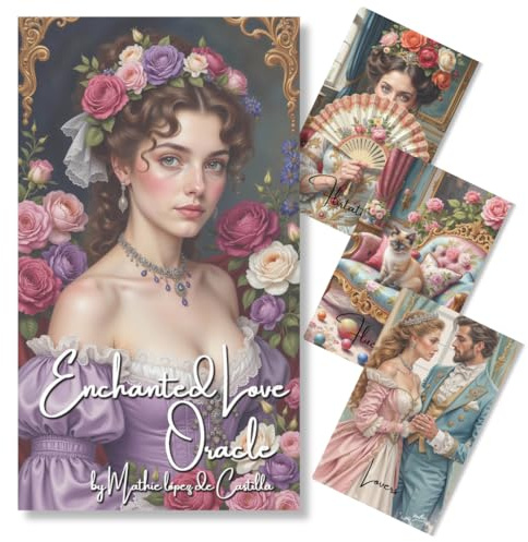 Enchanted Love Oracle cards: Oráculo del Amor, Almas Gemelas, Nuevo Amor tarot para Principiantes con significados, fácil e intuitivo, Guía y Video Curso de regalo 5 idiomas, Oráculo de Almas Gemelas