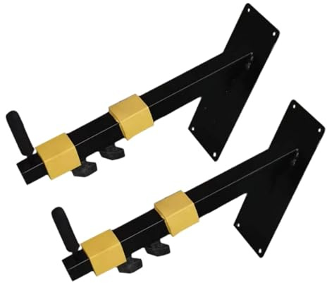 Yunmeryker 2 Stück Wandhalterung Keyboard Ständer Rack aus Stabilem Eisen mit Weich Gepolsterten Armen Und Verstellbarer Länge zur Sicheren Lagerung für