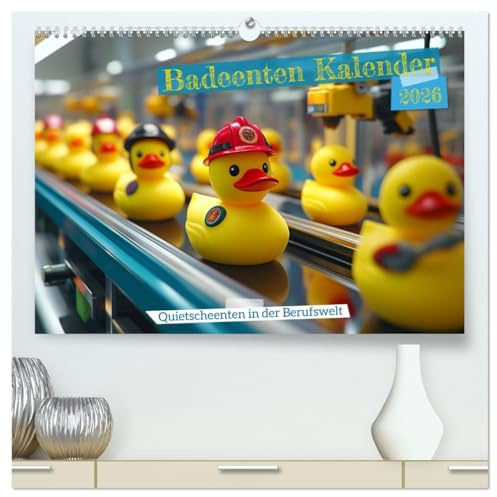 Badeenten Kalender - Quietscheenten in der Berufswelt (hochwertiger Premium Wandkalender 2026 DIN A2 quer), Kunstdruck in Hochglanz: Lustiger ... & Junggebliebene! (CALVENDO Spass)