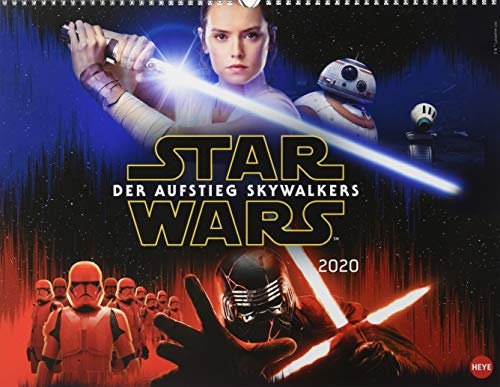 Star Wars Episode IX. Wandkalender 2020. Monatskalendarium. Spiralbindung. Format 44 x 34 cm