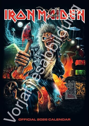 Iron Maiden Posterkalender 2027: Ein Jahr mit Edward the Head für alle Fans der New Wave of British Heavy Metal. Wandkalender. 29,7 x 42 cm. Hochformat