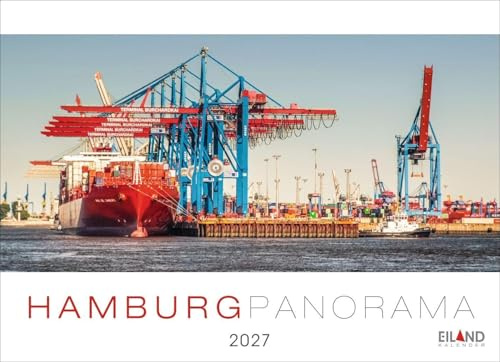 Hamburg Panorama-Postkartenkalender 2027: Reise-Kalender mit 12 atemberaubenden Postkarten der Hansestadt. Städte-Kalender 2027. 23,5 x 17 cm. Querformat.