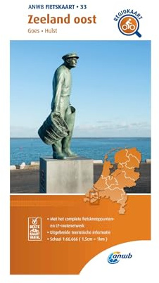 Zeeland oost (Goes / Hulst) 1 : 66 000: Fietskaart mit Radwegen (Fietskaarten, Band 33)