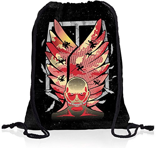 style3 Attack Wings Rucksack Tasche Turnbeutel Sport Jute Beutel AOT, Rucksack Farbe:Motiv 2