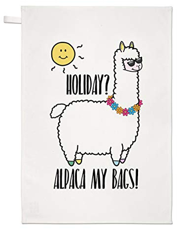 Holiday Alpaca My Bags Tea Towel Dish Cloth