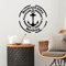 Wandtattoo-Loft® Heimathafen Hamburg“ mit Anker in SCHWARZ / 20x20cm / Anchor/Heimat/Aufkleber/schwarz