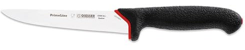 Giesser seit 1776 - Made in Germany - Stechmesser rutschfest PrimeLine, Klinge 16 cm, schwarz, scharfes Metzgermesser spülmaschinenfest, rostfrei