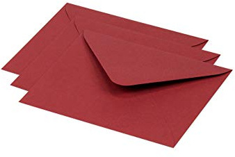 Clairefontaine 60180C - Packung mit 20 Umschlägen Pollen 12,5x13,8 cm, 120g, gefüttert, ideal für Einladungen und Korrespondenz, Premium glattes Papier, Bordeaux, 1 Pack