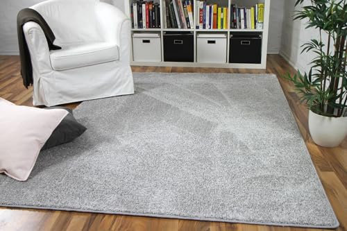 Snapstyle Hochflor Velours Teppich Mona Silbergrau in 24 Größen