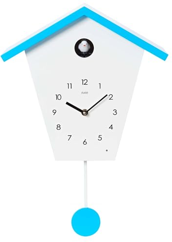 Cuco Clock Kuckucksuhr SCHWARZWALDHAUS mit Pendel 37,5× 23 × 11,4cm Wanduhr Moderne Kuckuckuhr Schwarzwalduhr