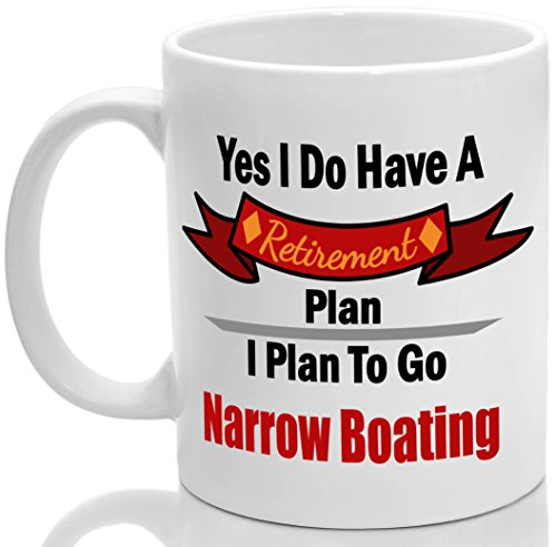 Narrow Boating Mug. Narrow Boating Retirement Plan. Perfect Standout Gift for Any Retired Person.