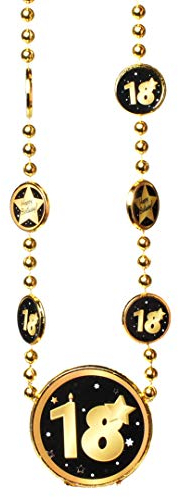 Udo Schmidt GmbH & Co Kette 18 Schwarz/Gold zum 18.Geburtstag Dekoration Party Geschenk Halskette