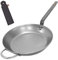 Eisenpfanne de Buyer 5110 Runde Lyonnaise Bratpfanne aus schwerem Eisenstahl Griffschutzz (36 cm)
