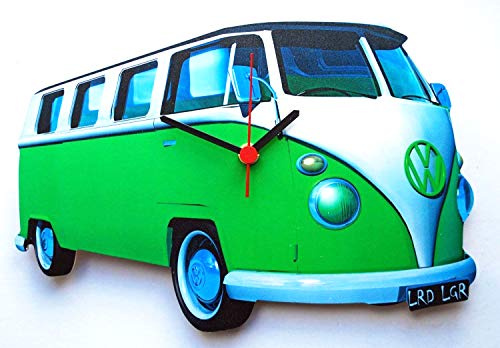 Larkrise Designs Campervan Clock - Lime Green - DUB3-C