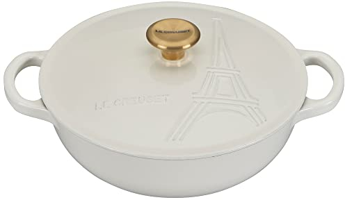LE CREUSET Muffler 22 cm Eiffel Tower White