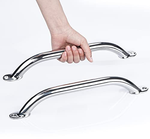 Boots-Handlauf-Haltegriff, poliertes Edelstahl-Rundrohr, 30,5 cm lang, Marine-Haltegriff, 2 Stück