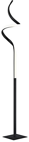 Reality Leuchten LED Stehleuchte Course R42051132, Metall Schwarz matt, inkl. 11 Watt LED, Switch Dimmer