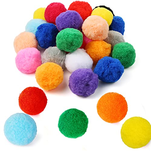 Pllieay 30pcs 6CM Fluffy Pom Poms Bälle Verschiedene Pom Poms Kunsthandwerk für DIY Creative Crafts Dekorationen, 15 Farben