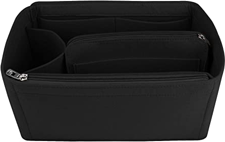 NOTAG Tasche Organizer Filz Tasche Organizer Einsatz Handtasche Multi Pocket Tote Organizer Tasche (Schwarz, Klein)