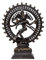 Bodhi Nataraj Statue, Messing, ca. 35 cm, schwarz